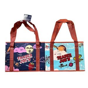 Trader Joe's Limited Stand-Up Collapsible Tote Bag Brand NEW Moon & Sky RARE‼️